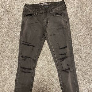NWOT American Eagle black ripped jeans